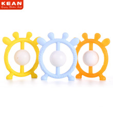 Food Safety BPA Free Silicone Teether Baby Teething Rattle Childrens Toys